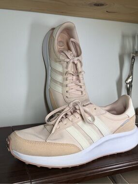 adidas Women's Run 70s Light Pink and Cream Runner Sneakers size 10